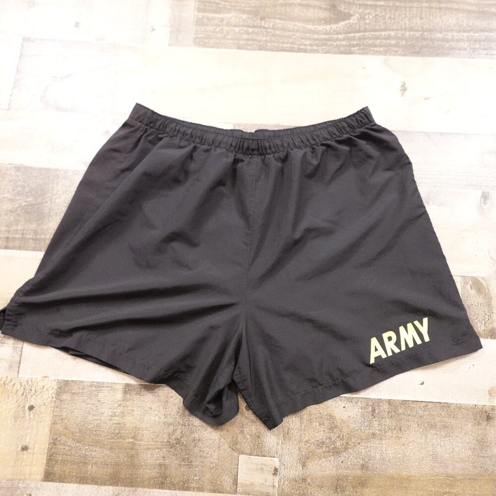 US Army APFU Physical Fitness Uniform Black Running Shorts Men’s Large